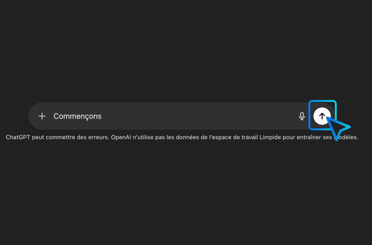 Capture d'écran de l'interface de création d'agent de ChatGPT en mettant en avant le bouton de validation